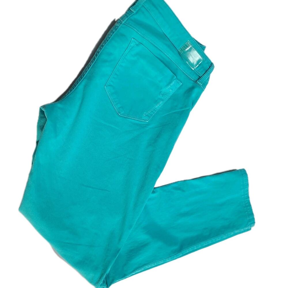 Sold Design Spring Street Skinny Pants Sz M Women’s Turquoise Mid Rise Stretch - Picture 3 of 8